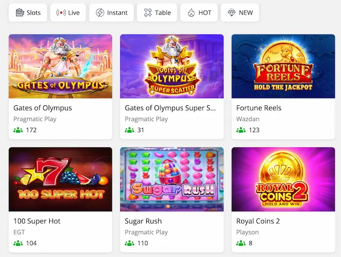 ILE DE CASINO Home games